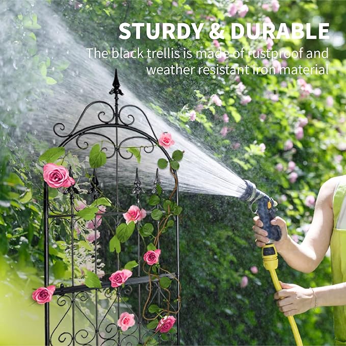Garden Trellis 70”H x 21.7”W for Climbing Plants - Heavy Duty Garden Trellises Metal Iron Wire Vine Flower Trellis for Rustproof Outdoor Climbing Plants Support