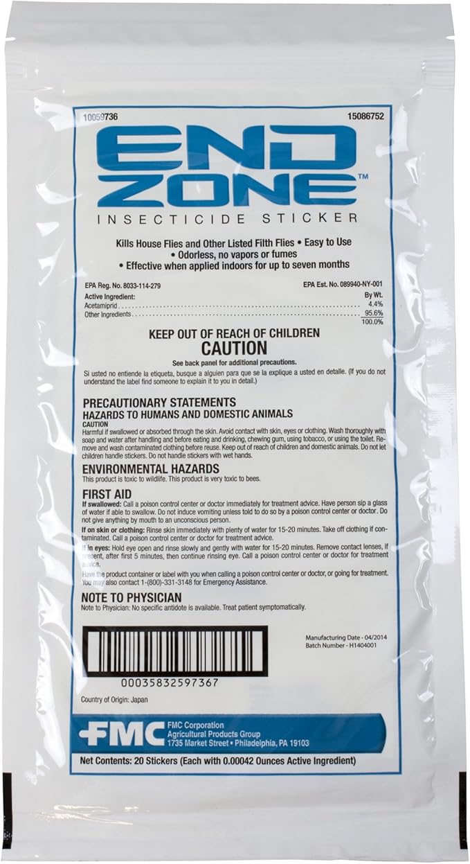 EndZone Insecticide Sticker 1 pack/20 stickers