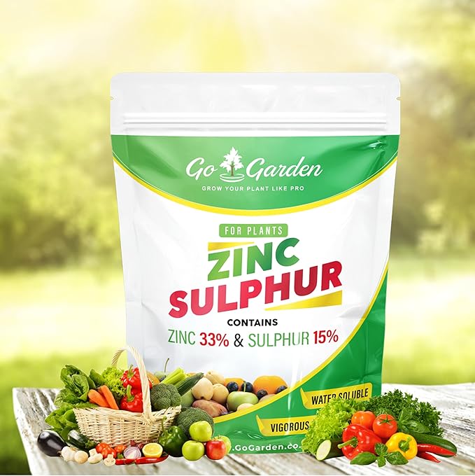 Go Garden Zinc Sulphate (33%) Fertilizers for Potted and Gardening Plant - Fertilizer for All Types of Plants 900 G Powder