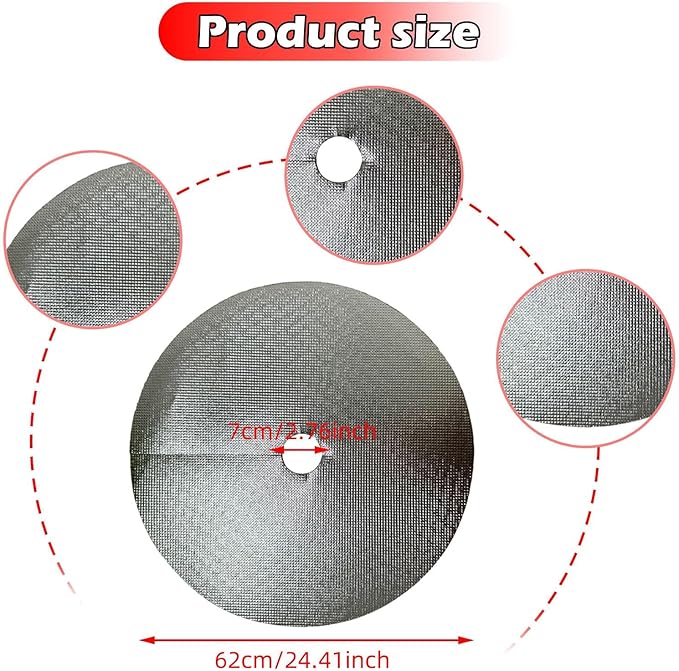10x Tree Mulch Rings Weed Barrier Fabric with 2.76 Hole Gardening Thickened Plant Cover Breathable Non Woven Tree Protector Argent