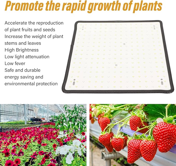 GLOGLOW Plant Grow Light 1000W Professional LED Plant Light High Brightness Scientific Control Excellent Heat Dissipation for Greenhouse (US Plug)