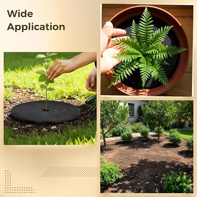 20.5 Inch Tree Protector Discs 30 Weed Barrier Mats Landscaping Rings