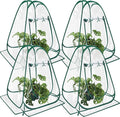 Suzile 4 Pcs Pop up Small Greenhouse for Winter Mini Greenhouse PVC Clear Easy to Install Portable Flowerpot Cover Plant Grow Tent with Nails for Indoor Outdoor Gardening 25.2 x 25.2 x 25.6 Inches