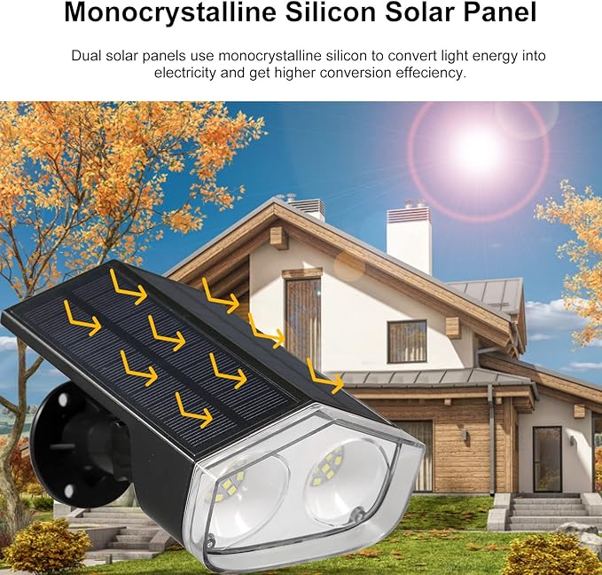 Ejoyous Solar Landscape Spot Lights 2 PCS Lawn Lamp Wall Light Outdoor Garden Lamp IP67 Water Proof Landscape Spotlights for Garden Patio Yard Fence Landscape Courtyard