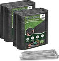 HongWay 4FT x 100FT Weed Barrier Landscape Fabric Weed Blocker Fabric Heavy Duty with 40 U-Shaped Staples Landscaping Weed Control Mats Ground Cover for Garden Beds Driveway Underlayment