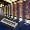 3W Ground Recessed Spotlight 12V/24V Outdoor Rectangle Garden Lighting IP67 Waterproof Ground Spotlight(Red Light24V)