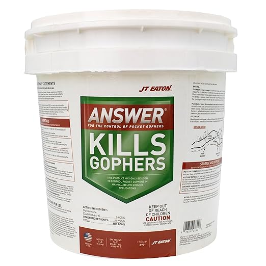 Answer Pocket Gopher Control Bait – 10 lbs Bulk Rodenticide for Effective Pocket Gopher Management Long-Lasting and Easy-to-Use Solution