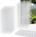 10 Pack Polycarbonate Greenhouse Panels 4' x 2' x 0.16'' Twin-Wall Polycarbonate Sheets All Weather Clear Roof Panels Greenhouse Replacement Panels