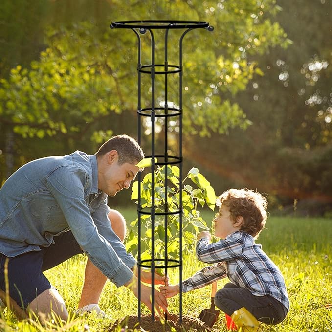Indoor Plant Trellis | Umbrella Shape Single Plants Support - Garden Metal Trellis for Potted Plants 72.8in Outdoor Flower Support for Vine Ivy Flower Plant