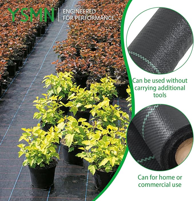 Weed Barrier Fabric Planting Cover - 6 x 250 FT Heavy Duty Landscape Fabric Ground Cover Block for Outdoor Planting