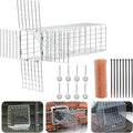 One Way Squirrel Door Excluder 11 × 3 × 3inch Humane Squirrel Trap Rodents Excluder for attic roof Includes Full Installation Kit with Screws Pressure Plate Cable tie &amp Copper mesh