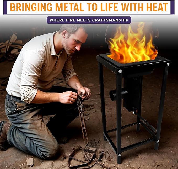 SIMOND STORE HYTECH Products Blacksmithing Coal Forge/Firepot with Stand 10 X 12