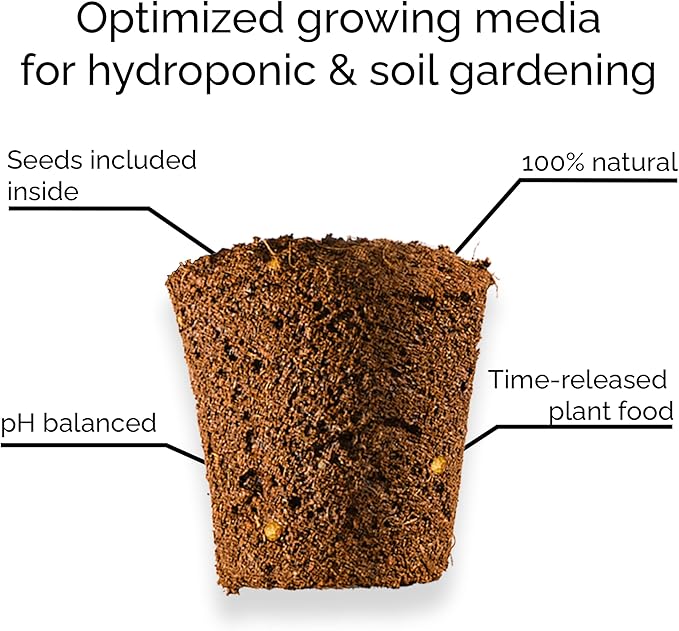 Marigold - Complete Seed Pod Plugs with Plant Food - 10 Pods for Hydroponic Gardens Click and Grow Lettuce Grow and Outdoor Gardens