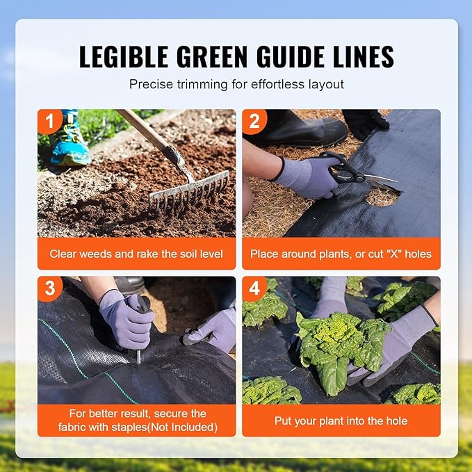 3FTx250FT Premium Heavy Duty Weed Barrier Landscape Fabric 5OZ Woven Geotextile Fabric Under Gravel High Permeability for Weed Blocker Weed Mat Driveway Fabric Weed Control Garden Cloth