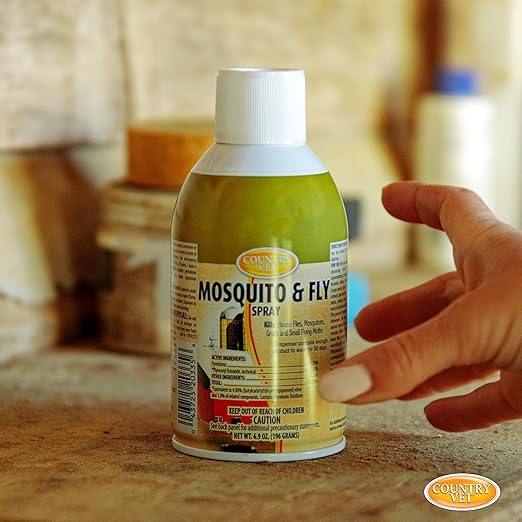 Country Vet Metered Mosquito and Fly Spray 6.4 oz cans 342033CVA (Case of 12) Dispenser NOT Included