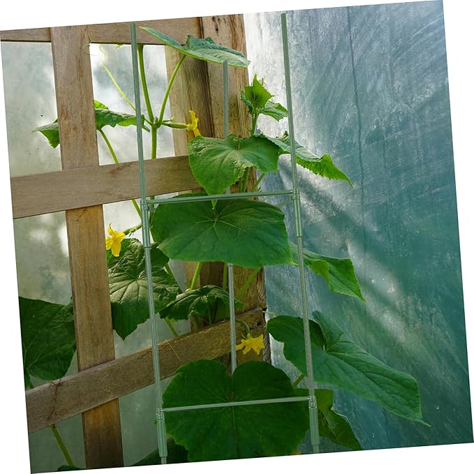 3sets Garden Trellis for Climbing Plants Sturdy Support Rack for Tomatoes Vines Vegetables Elegant Design for Use Easy Installation Clips
