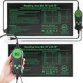 Seedling Heat Mat with Built-in Thermostat 2 Pack 10 x 20.75 Waterproof Plant Heating Pad with Temperature Controller for HydroponicGermination Indoor Gardening Greenhouse MET-Certified