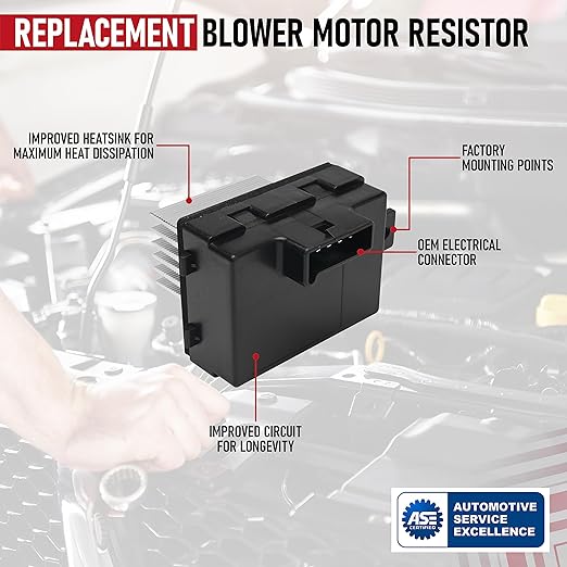 HVAC Blower Motor Resistor - Compatible with Ford Lincoln and Mercury - Replaces 973-057 6E5Z19E624AA 8E5Z19E624A JA1712 4P1589 - Fusion 2010-2012 10-12 MKZ 2010 2011 Milan Dual Zone ATC