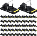 Qualirey 50 Pcs Mouse Traps Bulk Plastic Snap Rat Trap Reusable Quick Effective Safe for Indoor Outdoor Home House Warehouse Garden Kitchen 3.86 x 1.81 x 2.17 Inch (BlackYellow)
