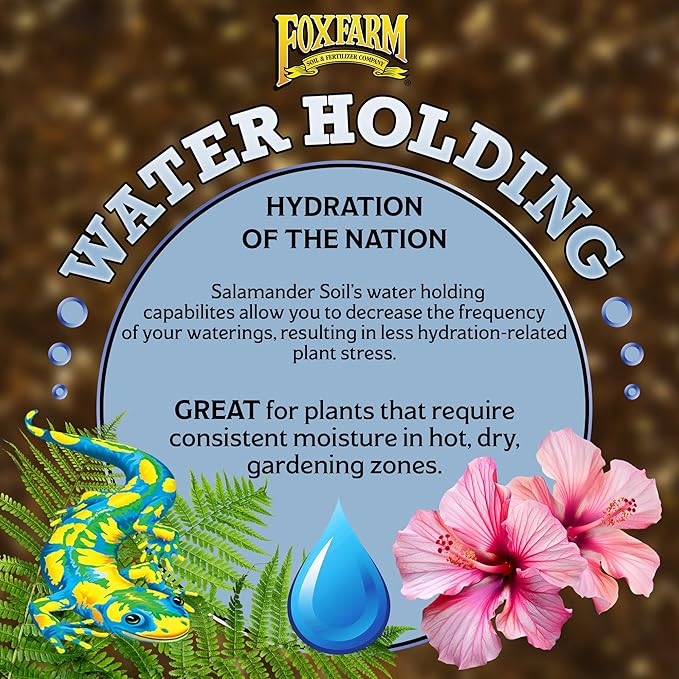 FoxFarm Salamander Soil Potting Mix 1.5cu ft - Watering Holding Properties Made for Plants and Cuttings Indoor/Outdoor Cultivation - Reduces Frequent Waterings