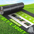 6x300FT Weed Barrier Landscape Fabric Heavy Duty 3.2oz Woven Geotextile Fabric Ground Cover Weed Block Gardening Mat Weed Control Garden Cloth for DrivewayRoadFrench DrainVegetable Patch