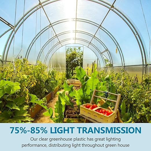 Rocomoco 32.8Ft x 3.28Ft Polycarbonate Sheet UV Resistant Clear Roofing Panels Insulated Rainproof Greenhouse Panels Suitable for Pergola Gardening Farming Sunroom