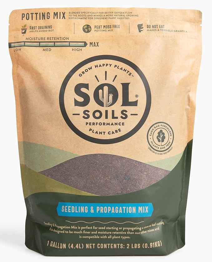 Sol Soils Seedling &amp Propagation Mix - Ideal Seedling Soil Mix for Healthy Plant Starts