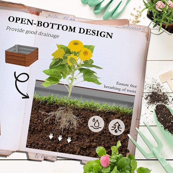 Galvanized Steel Raised Garden Bed - 24X24