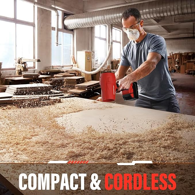 Cordless Leaf Blower Compatible with Milwaukee 18V Battery 430 CFM 125 MPH Powerful Airflow - Lightweight Handheld Blower for Patio Debris Leaves &amp Snow Removal (Battery Not Included)