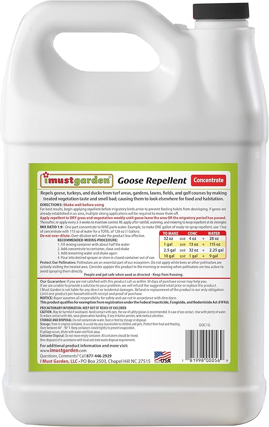 I Must Garden Goose Repellent - 1 Gallon Concentrate