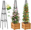 2 Pack Garden Obelisk Trellis for Climbing Plants Outdoor Indoor Pots Plant Trellis for Climbing Plant Support for Climbing Plants Garden Trellis for Indoor Potted Plants Vines Climbing Rose
