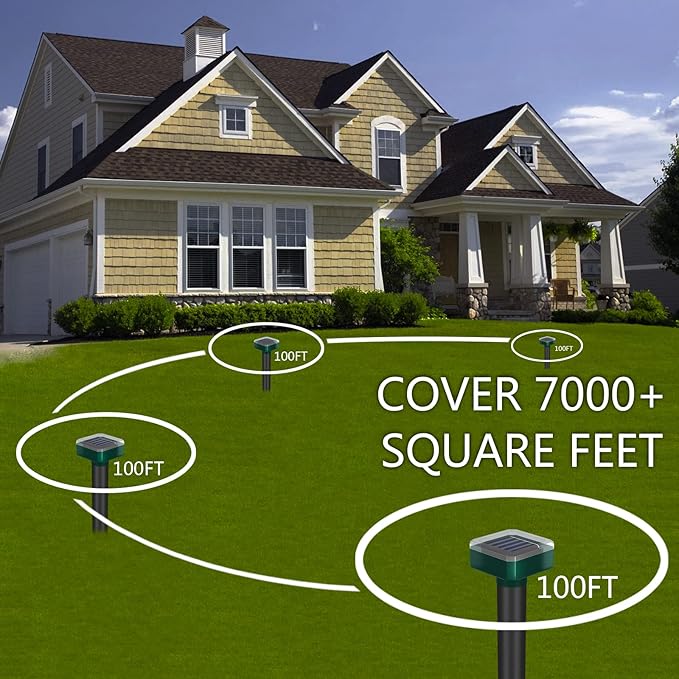 Effective Solar Deer Repellent Outdoor - Ultimate Deer Deterrent Devices for Your Yard Keep Deer Away with High-Tech Deer Repeller for YardDeer Repellent Devices Outdoor Pet Safe