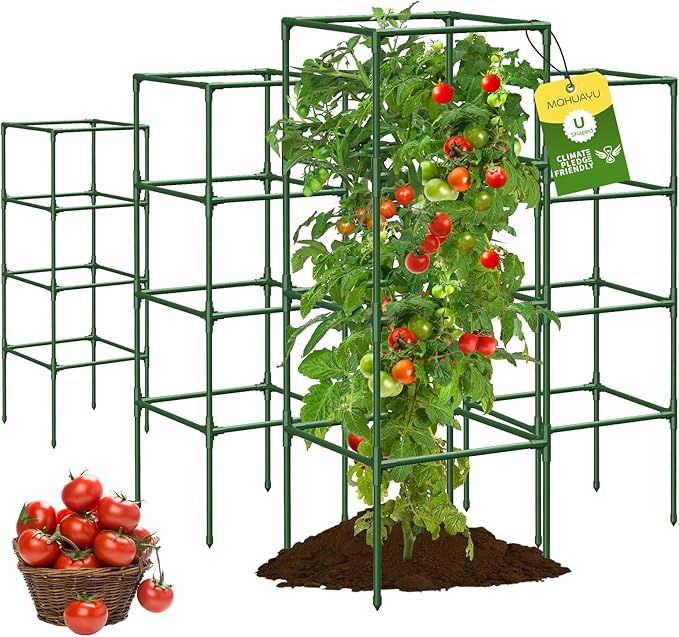 4 Pack Tomato Cage for Garden Support 43 inch Tall Adjustable Plant Support Stakes Tomato Trellis Extra Bold for Climbing Vegetables Plants Flowers