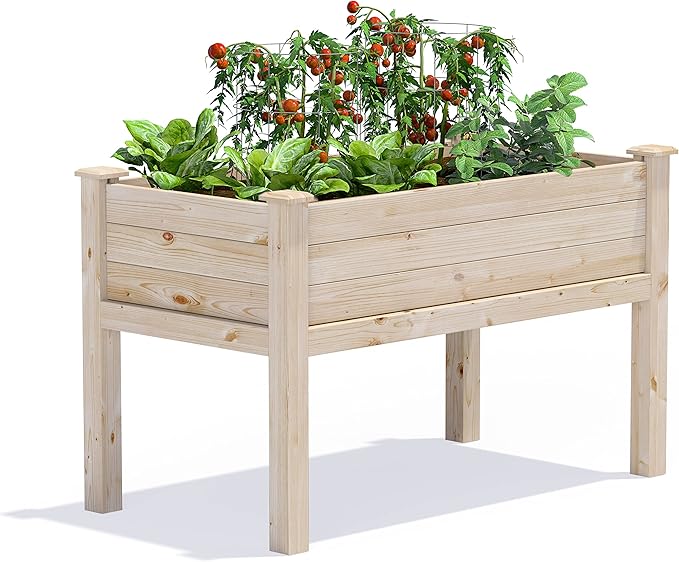 Greenes Fence Original Pine Elevated Garden Bed 24 x 48 x 31 - Made in USA with American Pine