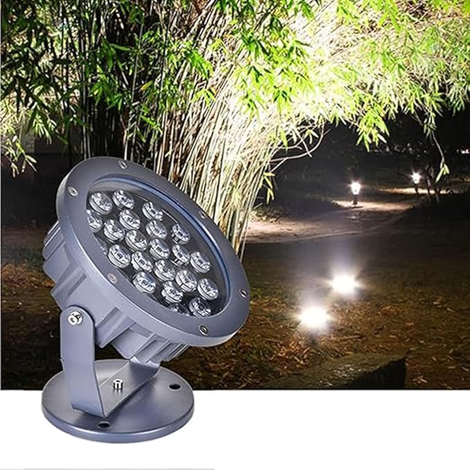 LED Beam Spotlight - Outdoor Tree Floodlights IP66 Waterproof Patio LED Spotlight 100-240V Rotatable Round Garden Landscape Light for Lawn Hotel Patio Tree Lighting(Blue48W)