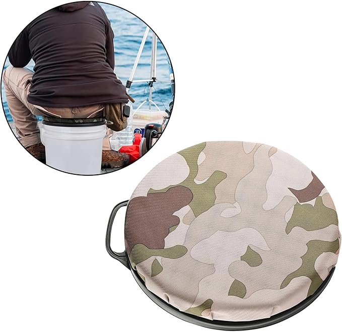 5 Gallon Bucket Seat Cushion Multifunctional for Sitting 360 Degree Swivel Seat Bucket Lid for Car Washing Gardening Camping