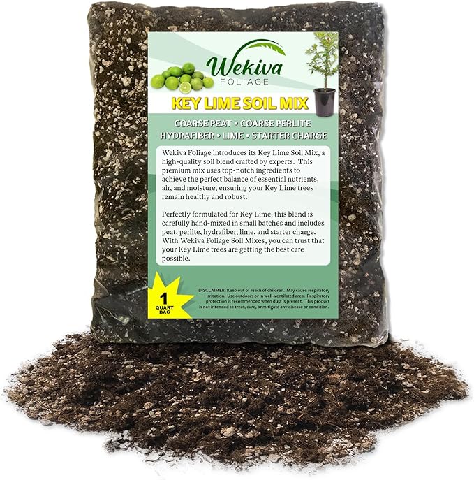 Key Lime Tree Growing Soil Mix – Custom Soil Blend – Potting Mix for Key Lime Trees – Developed by and for Professional Nursery Growers - Nutrient-Rich Formula (5 Quarts)
