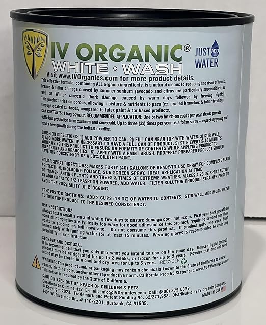 IV Organic White Wash Plant Guard 1 Gallon (White)
