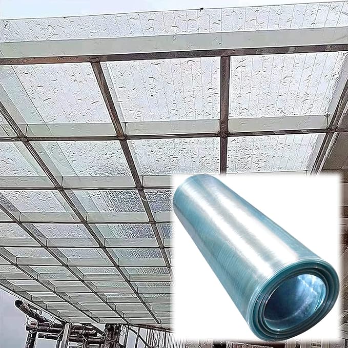 Polycarbonate Roofing SheetOutdoor Awning Rain Roof Cover Roof PanelsCold Frame Replacement Shed Panelfor GreenhousesShedsCarportsHutsKennels or GaragesCan Cut (WxL:1.5x2m)