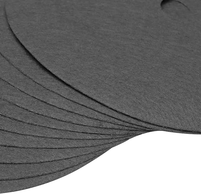 MECCANIXITY Tree Mulch Ring 10.6 Nonwoven Tree Protector Mat Plant Cover for Weed Control Round Weed Barrier Black 15 Pack