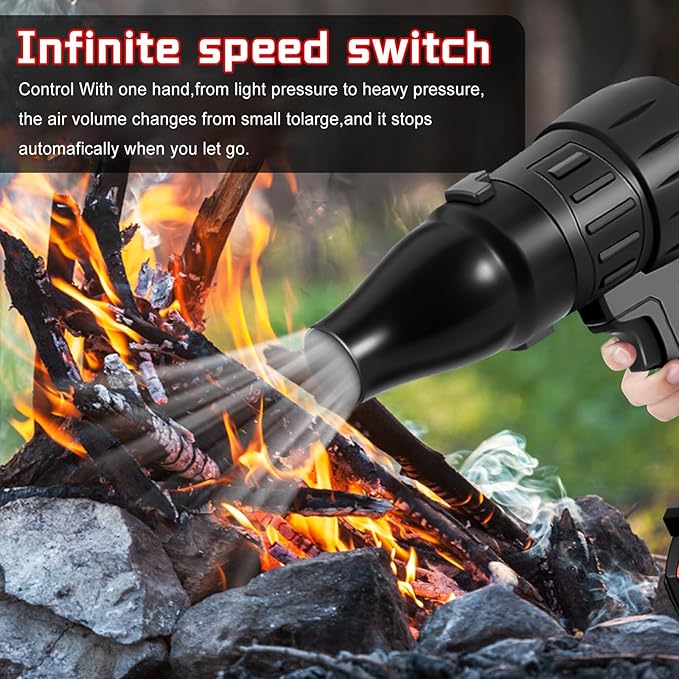 Compressed Air Duster Mini Turbo Violent Fan Handheld Cordless Leaf Blower 35000RPM Portable Electric Rechargeable Blower for Lawn Patio Car Home