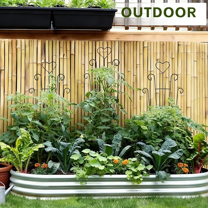 Trellis for Climbing Plants Indoor 4 Pack 31'' Metal Plant Trellis Indoor for Potted Plants Sturdy Plant Support Outdoor for Ivy Pothos Monstera Hoya Flower Vine Heart Shape