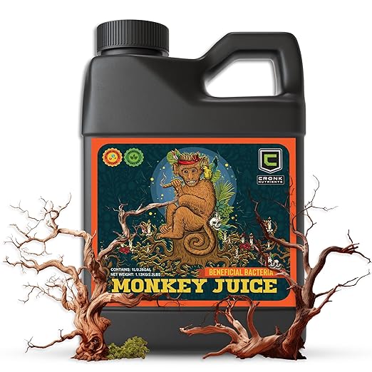 Cronk Nutrients Monkey Juice – Bacillus Root Inoculant – Organic Solution to Increase Your Plants Health – Root Mass Enhancer for Plant Growth and Flowering Boost 1L