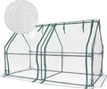 Gardzen Mini Greenhouse with Mesh Cover Portable Outdoor Greenhouse Enhanced Ventilation Ideal for Spring Summer &amp Fall 71.7(L) x36.2(W) x42.5(H)