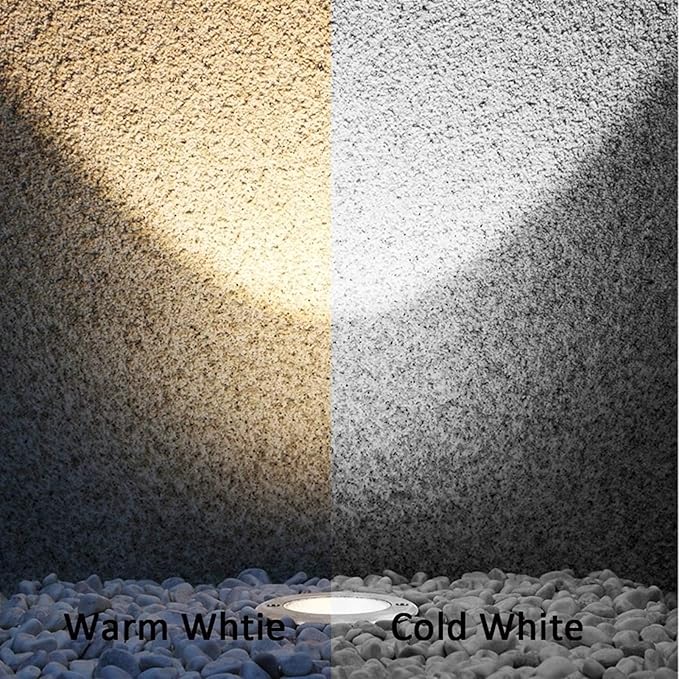 Buried Garden Light - Outdoor Recessed Spotlight IP67 Waterproof Floor Light Spotlight AC 85-265V Outdoor Lawn And Courtyard Buried Lights For Hotels Villas Driveways Landscape Lights(White Light