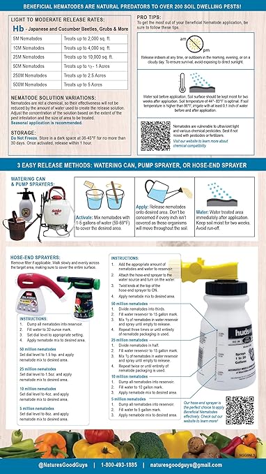 Beneficial Nematodes Heterohabditis bacteriophora HB - Biological Grub Control (500 Million)