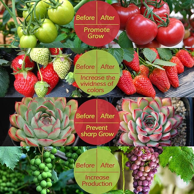 Solar Powered Grow Lights 16.4ft Plant Light Strip with Solar Panel Full Spectrum Grow Lights Heat Lamp for Outdoor Indoor Garden Greenhouse Supplies...