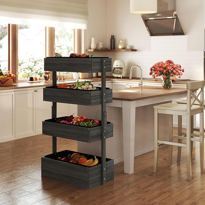 4-Tier Raised Garden Bed with Adjustable Angles