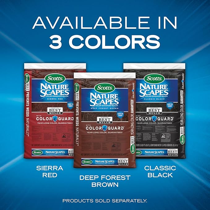 Scotts Nature Scapes Color Enhanced Mulch Sierra Red - Wood Shredded and Bagged Red Landscaping Mulch Bulk Pallet - 1.5 cu. ft. Bags Pallet of 80