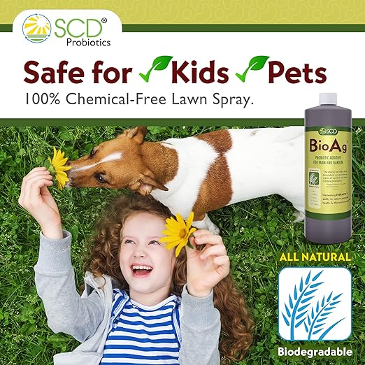SCD BioAg – Organic Farm and Garden Soil Microbes Compost Starter with 12 Probiotic Strains Live Super Concentrate of Liquid Microorganisms Chemical-Free Soil Amendment 1 Liter (4 Pack)